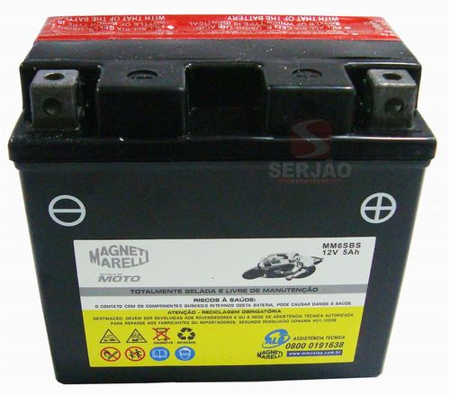 Bateria Ytx6 Titan150 Mix Xre300 Gasolina Bros150 Factor Magneti Marelli