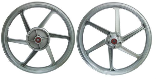Roda 6 Palitos Titan 150 Fan 150 2004 até 2013 a Disco Fabreck Prata Par