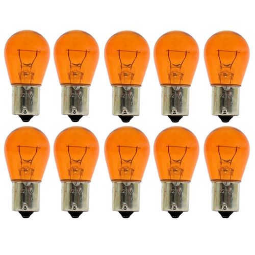 10 Lampadas Pisca 12 v 21 w Laranja