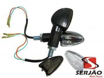 Mini Pisca Carbono Scud Mod. Blade Fume e Lente Cristal Par