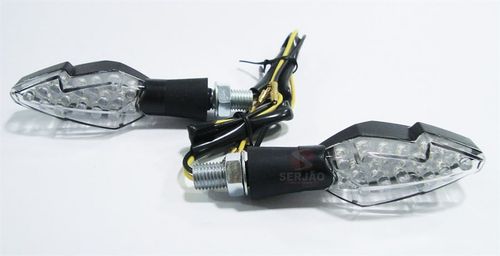 Pisca Led Cbx250 Twister Fazer250 Cb300 Hornet Flecha Preto