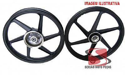 Roda 6 Palitos Scud Titan 125 Fan 125 2009 até 2013 à Disco Preta