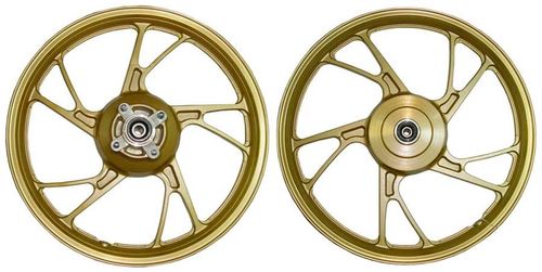 Roda Titan 150 2004 a 2013 freio disco modelo 160 Dourado Pé Galinha S/ Câmara