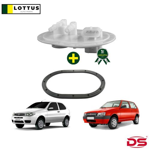 DS - 2401 - FLANGE DO MÓDULO DE COMBUSTÍVEL  PALIO, WEEKEND FIRE TODAS 03, 2000 >, SIENA 1.3, 1.8 MPI 8V 03, 2004, ...