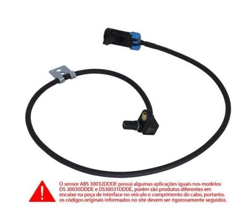 Sensor Abs Dianteiro S-10 98-11 Ld/E (Tomada Oval Grande) Ds