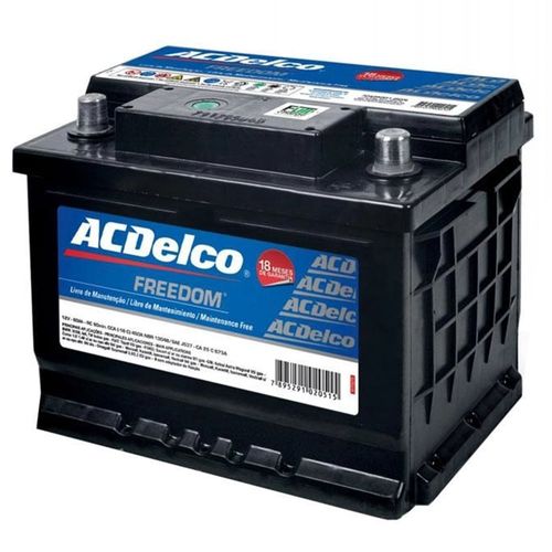 Bateria AC Delco 60 Amperes 12 Volts. Polo Positivo Lado Direito 24 Meses de Garantia