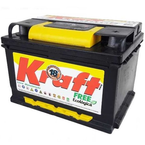 Bateria Kraft 70 Amperes 12v Polo Positivo Lado Direito