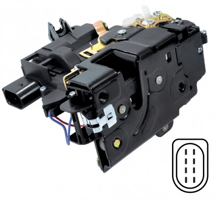 Fechadura Elétrica Da Porta Golf Passat New Beetle Dianteira Lado Direito 8 Pinos Universal 23128