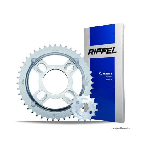 Kit Transmissão Fan 125 2009 até 2013 Titanium - Riffel