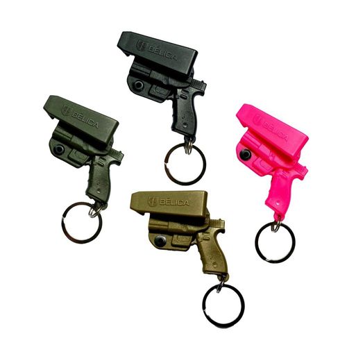 Kit 4 Chaveiros Holster Bélica Coldre E Pistola Removível