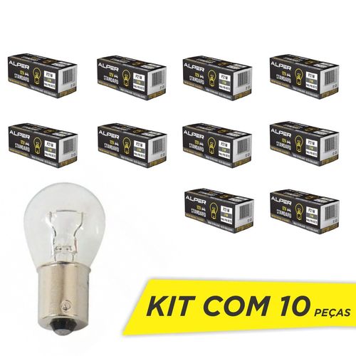Lâmpada Luz de Ré Alper Standard P21W 12V 21W 3200K - 10 Peças