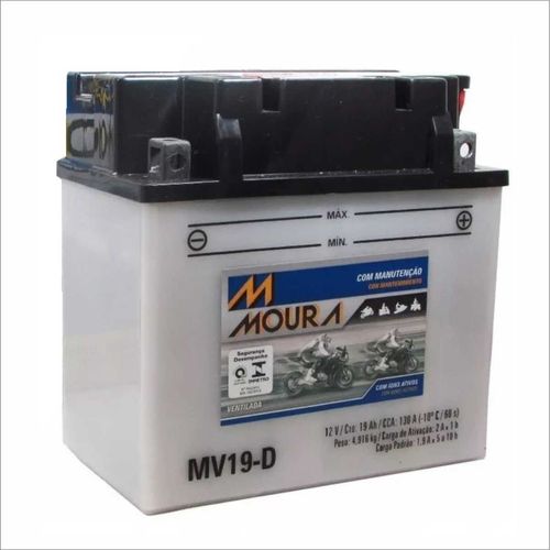 Bateria Ventilada Moto Moura 12V 19Ah MV19-D KVF400-B ZN1300-A VOYAGER
