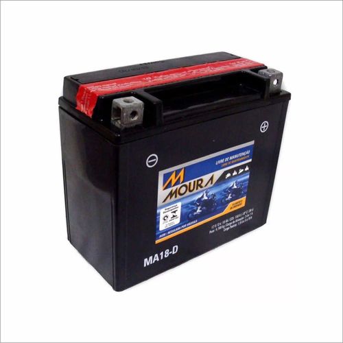 Bateria AGM Moto Moura 12V 18Ah MA18-D CBX 1000 SPORT GL 1800 GOLD WING F6B F6C 1500 NRX VALKYRIE