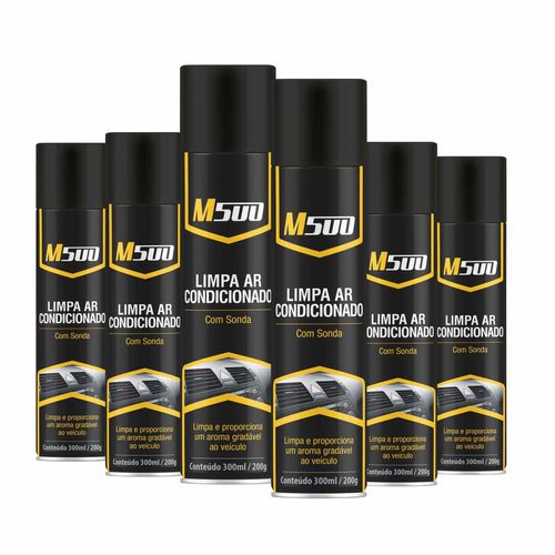 Limpa Ar Condicionado Com Sonda Aroma Lavanda 300ml M500 - 6 Peças