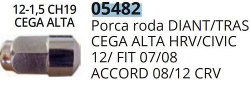 Porca Roda Honda City 10 Civic 01 09 Cr-V 00 07 Fit 04 09