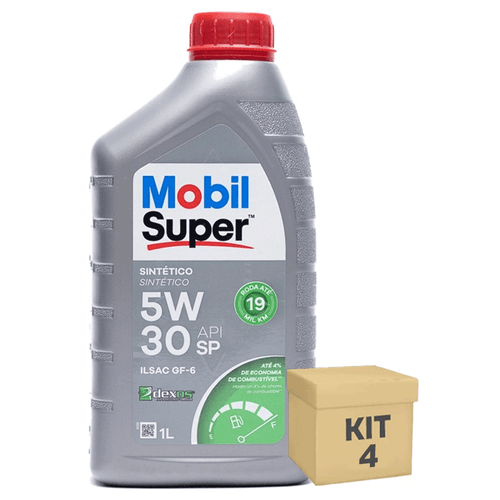 Kit 4 Oleo Motor 1 Litro 5W30 Sintetico