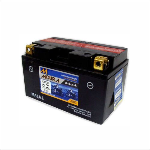 Bateria AGM Moto Moura 12V 8,6Ah MA8,6-E BMW 1000 RR HONDA CB 1000R 500F 500X 600F HORNET 650F